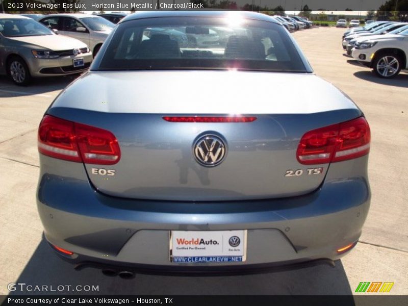 Horizon Blue Metallic / Charcoal/Black 2013 Volkswagen Eos Lux