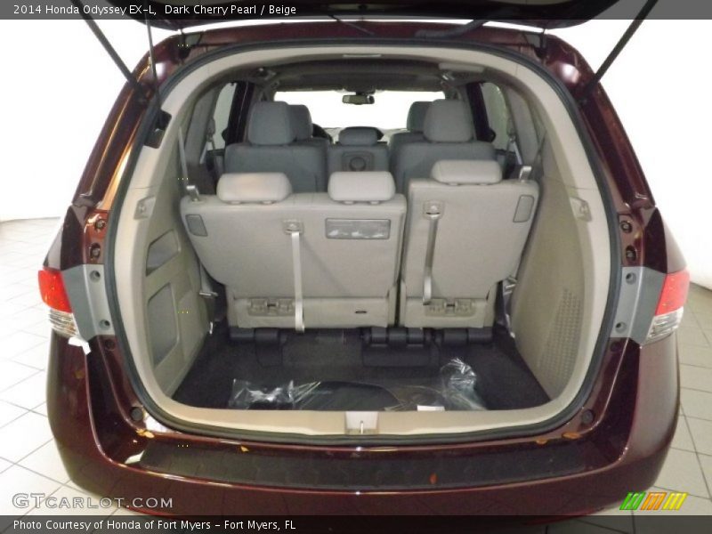 Dark Cherry Pearl / Beige 2014 Honda Odyssey EX-L