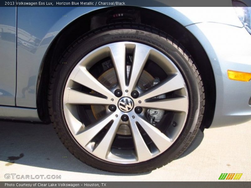 Horizon Blue Metallic / Charcoal/Black 2013 Volkswagen Eos Lux