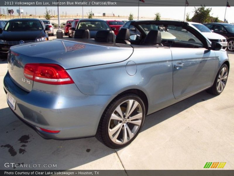 Horizon Blue Metallic / Charcoal/Black 2013 Volkswagen Eos Lux