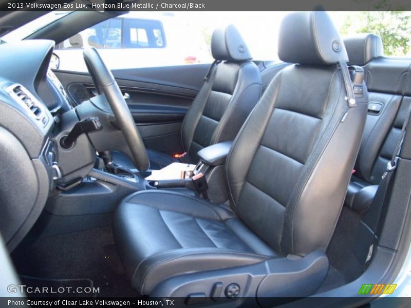 Horizon Blue Metallic / Charcoal/Black 2013 Volkswagen Eos Lux
