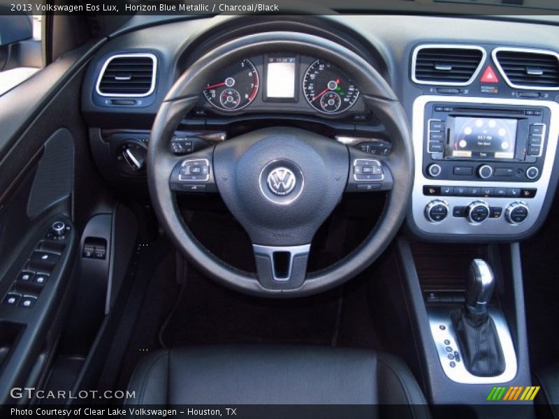 Horizon Blue Metallic / Charcoal/Black 2013 Volkswagen Eos Lux