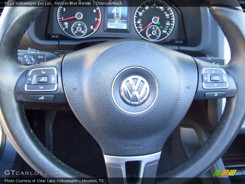 Horizon Blue Metallic / Charcoal/Black 2013 Volkswagen Eos Lux