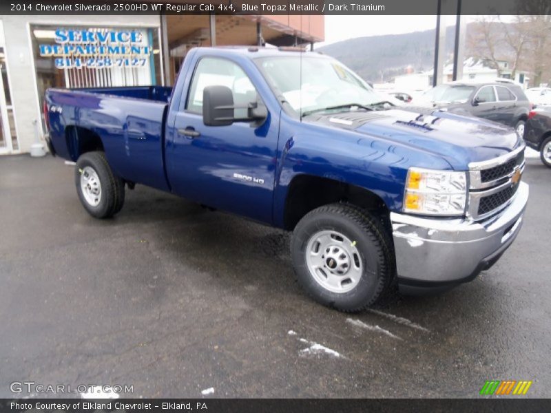 Blue Topaz Metallic / Dark Titanium 2014 Chevrolet Silverado 2500HD WT Regular Cab 4x4