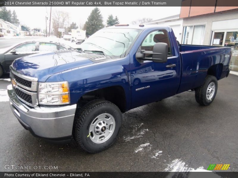 Blue Topaz Metallic / Dark Titanium 2014 Chevrolet Silverado 2500HD WT Regular Cab 4x4