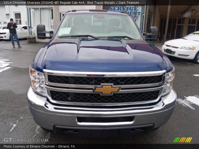 Blue Topaz Metallic / Dark Titanium 2014 Chevrolet Silverado 2500HD WT Regular Cab 4x4