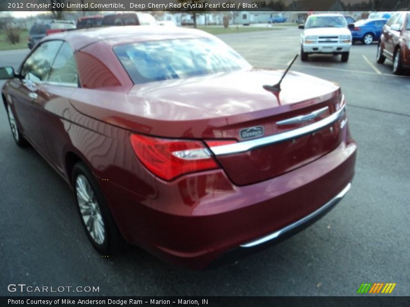 Deep Cherry Red Crystal Pearl Coat / Black 2012 Chrysler 200 Limited Convertible