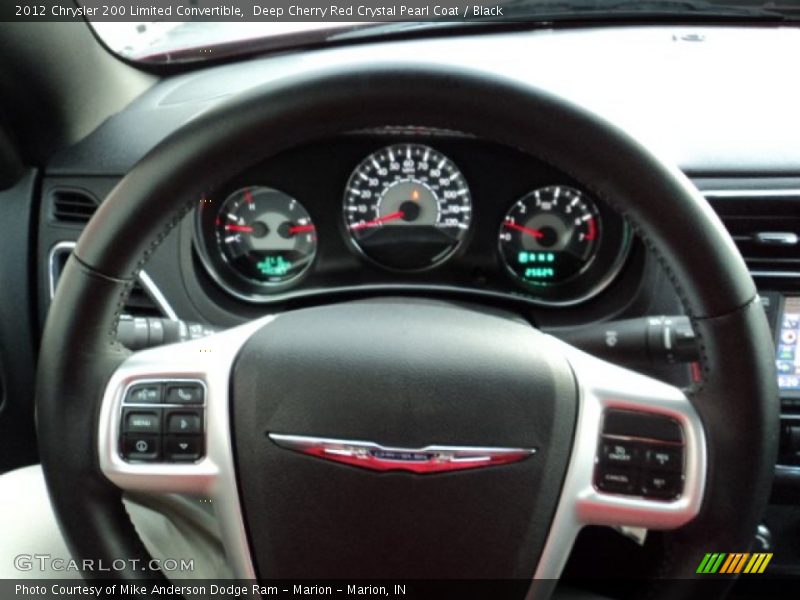 Deep Cherry Red Crystal Pearl Coat / Black 2012 Chrysler 200 Limited Convertible