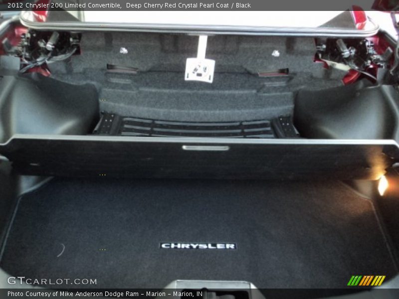 Deep Cherry Red Crystal Pearl Coat / Black 2012 Chrysler 200 Limited Convertible