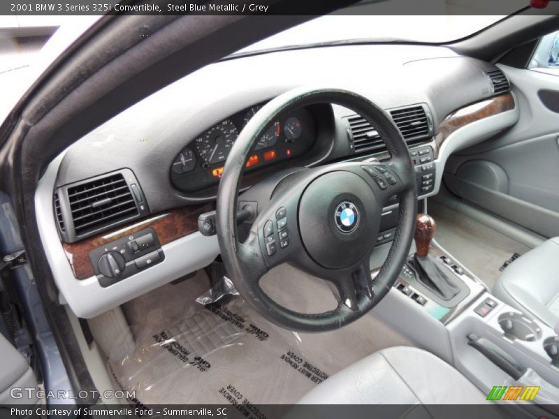 Steel Blue Metallic / Grey 2001 BMW 3 Series 325i Convertible