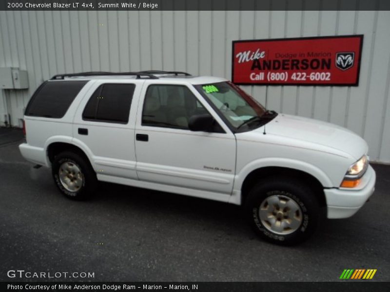 Summit White / Beige 2000 Chevrolet Blazer LT 4x4