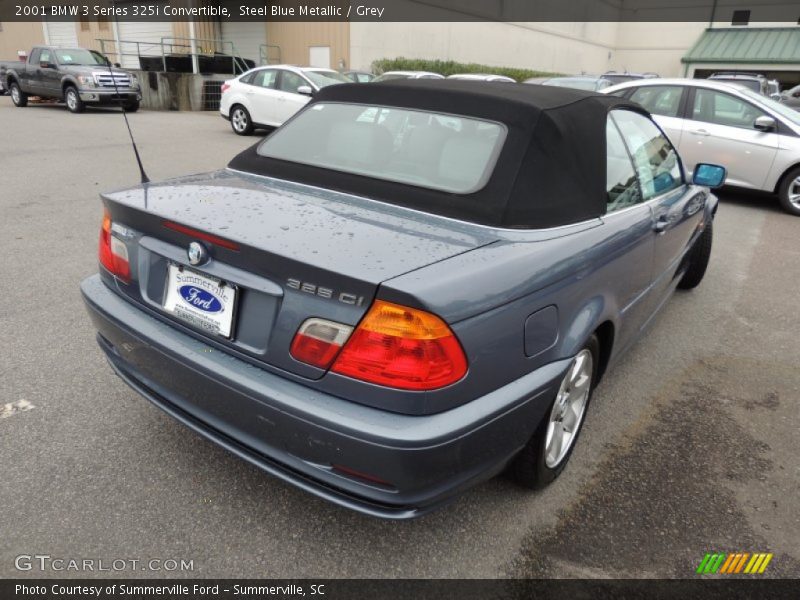 Steel Blue Metallic / Grey 2001 BMW 3 Series 325i Convertible