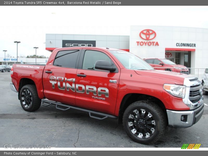 Barcelona Red Metallic / Sand Beige 2014 Toyota Tundra SR5 Crewmax 4x4