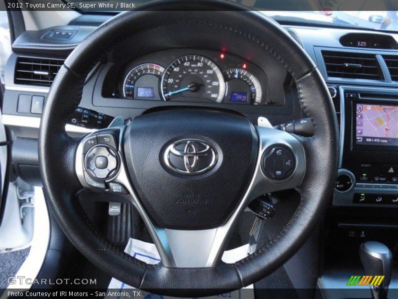 Super White / Black 2012 Toyota Camry SE