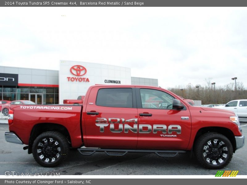 Barcelona Red Metallic / Sand Beige 2014 Toyota Tundra SR5 Crewmax 4x4