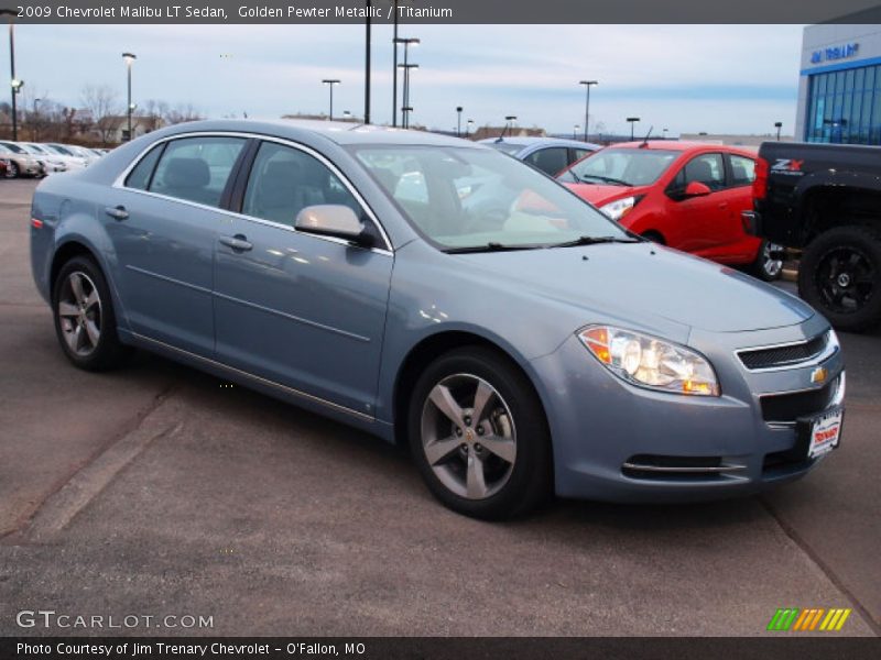 Golden Pewter Metallic / Titanium 2009 Chevrolet Malibu LT Sedan