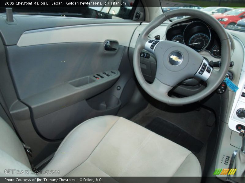 Golden Pewter Metallic / Titanium 2009 Chevrolet Malibu LT Sedan