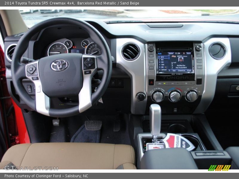 Barcelona Red Metallic / Sand Beige 2014 Toyota Tundra SR5 Crewmax 4x4