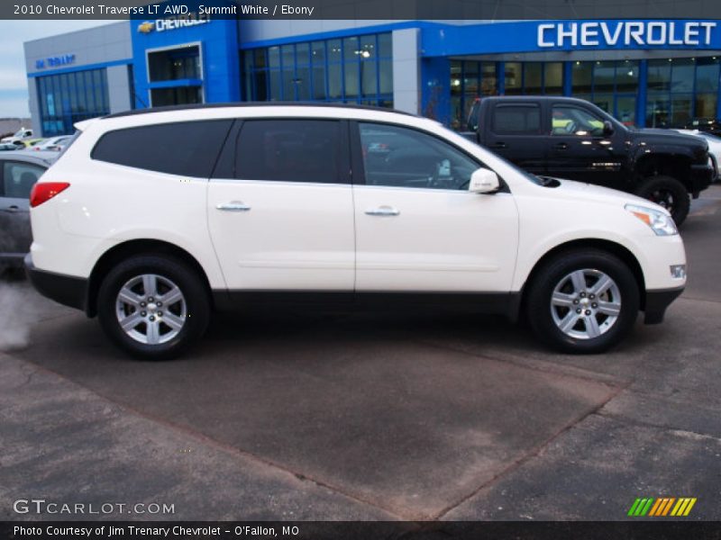Summit White / Ebony 2010 Chevrolet Traverse LT AWD