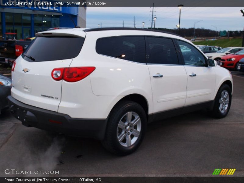 Summit White / Ebony 2010 Chevrolet Traverse LT AWD