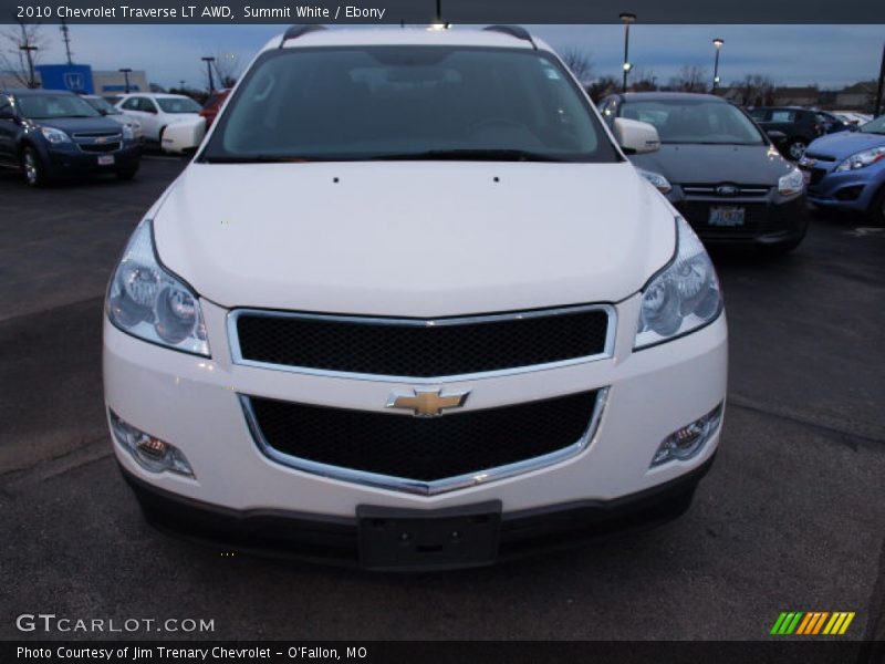 Summit White / Ebony 2010 Chevrolet Traverse LT AWD