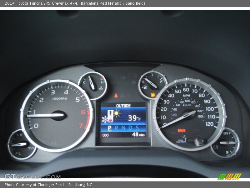 Barcelona Red Metallic / Sand Beige 2014 Toyota Tundra SR5 Crewmax 4x4