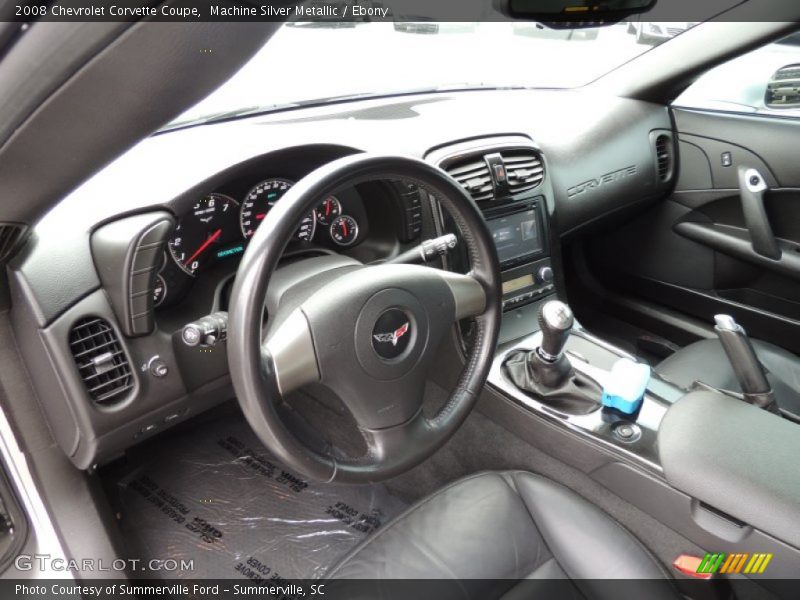 Ebony Interior - 2008 Corvette Coupe 