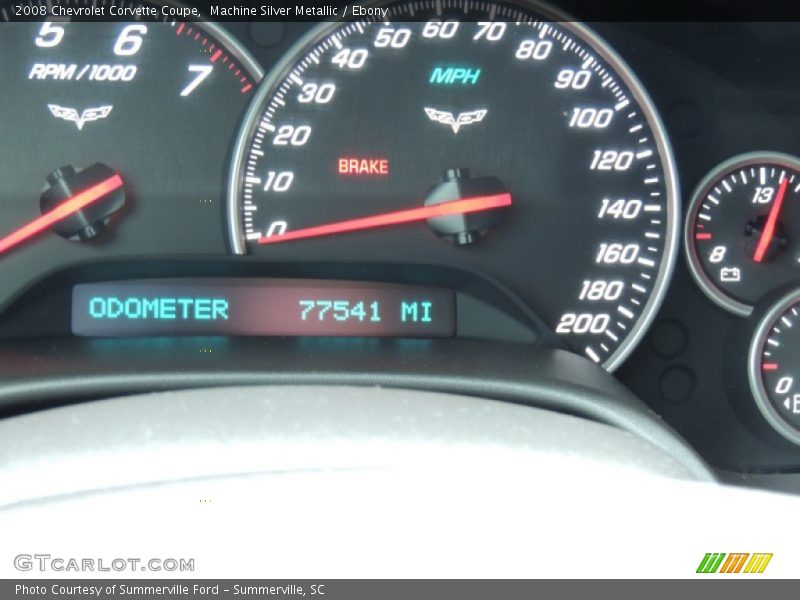 Machine Silver Metallic / Ebony 2008 Chevrolet Corvette Coupe
