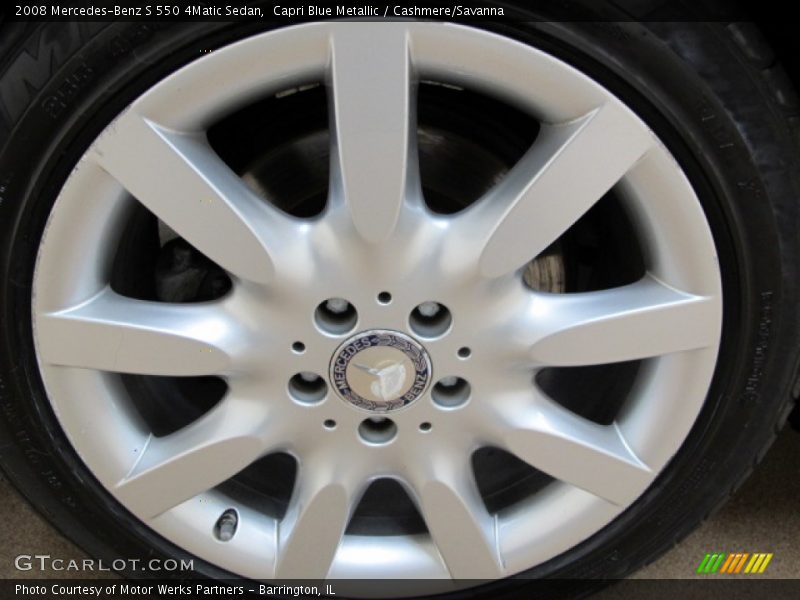 Capri Blue Metallic / Cashmere/Savanna 2008 Mercedes-Benz S 550 4Matic Sedan
