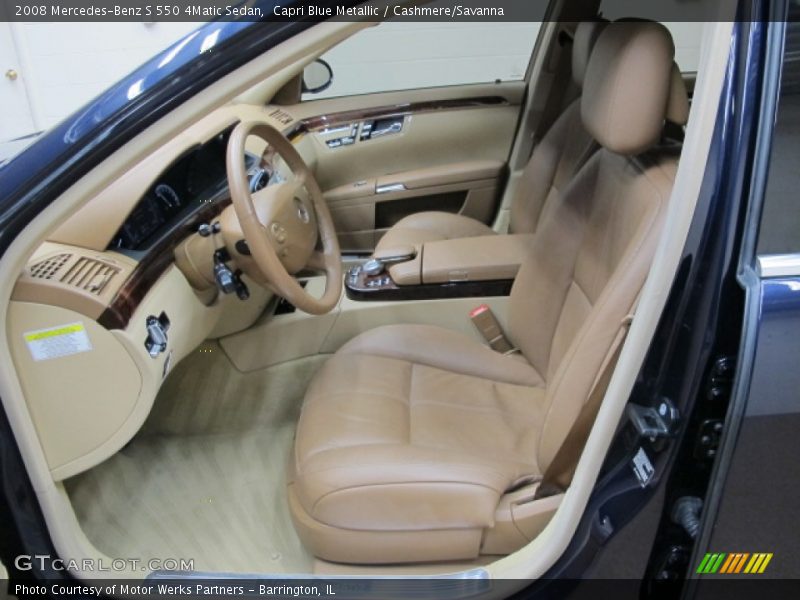 Front Seat of 2008 S 550 4Matic Sedan