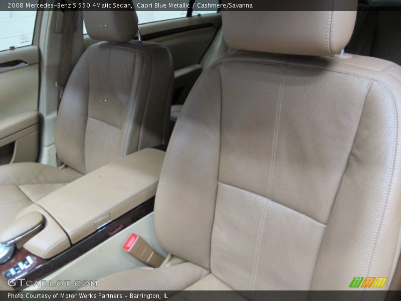 Capri Blue Metallic / Cashmere/Savanna 2008 Mercedes-Benz S 550 4Matic Sedan