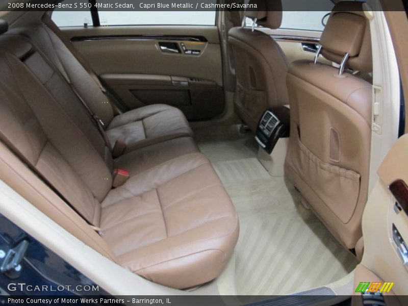 Capri Blue Metallic / Cashmere/Savanna 2008 Mercedes-Benz S 550 4Matic Sedan