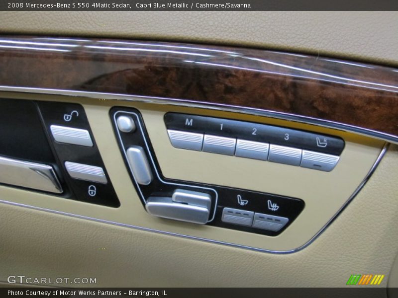 Capri Blue Metallic / Cashmere/Savanna 2008 Mercedes-Benz S 550 4Matic Sedan