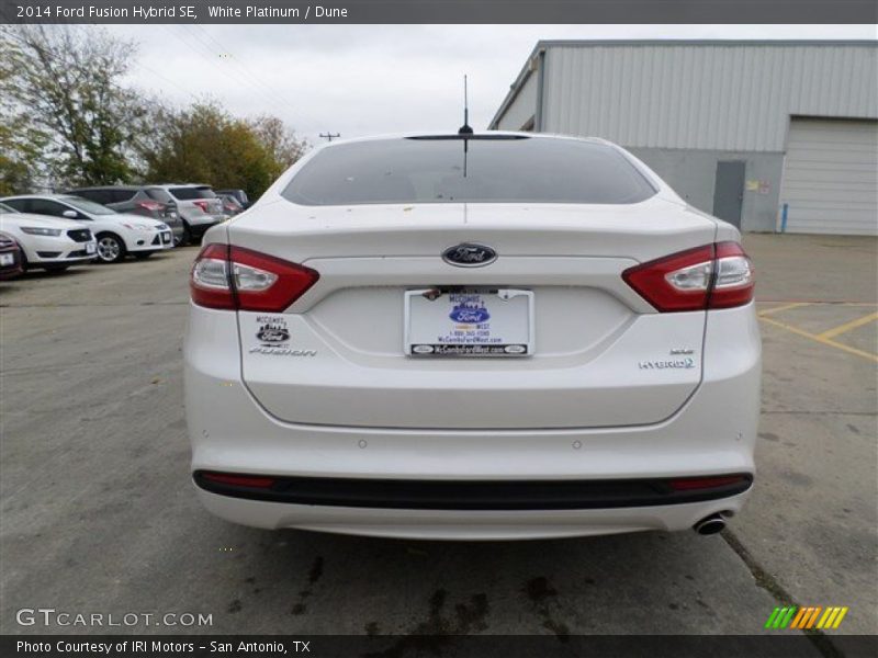 White Platinum / Dune 2014 Ford Fusion Hybrid SE