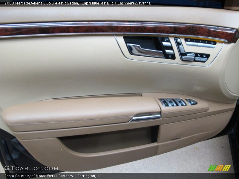 Capri Blue Metallic / Cashmere/Savanna 2008 Mercedes-Benz S 550 4Matic Sedan