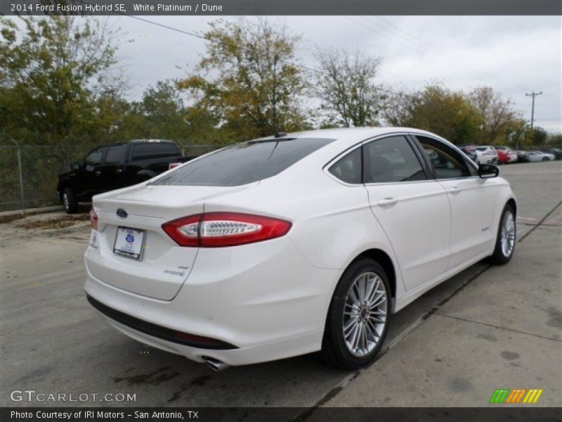 White Platinum / Dune 2014 Ford Fusion Hybrid SE