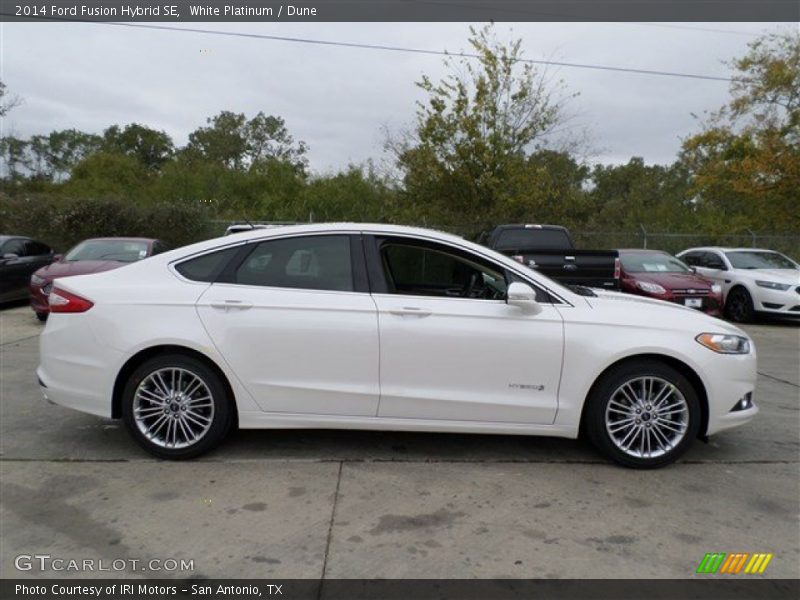 White Platinum / Dune 2014 Ford Fusion Hybrid SE