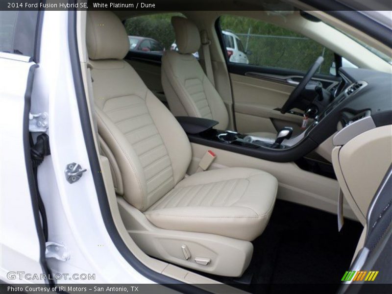 White Platinum / Dune 2014 Ford Fusion Hybrid SE
