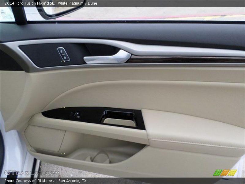 White Platinum / Dune 2014 Ford Fusion Hybrid SE