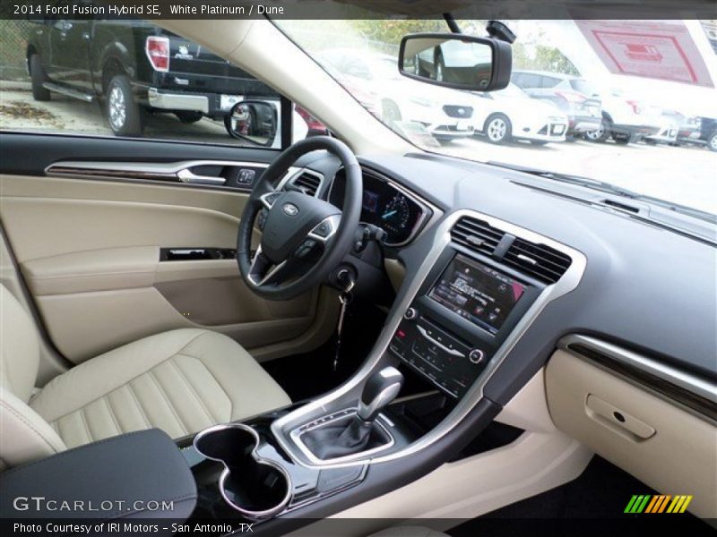 White Platinum / Dune 2014 Ford Fusion Hybrid SE