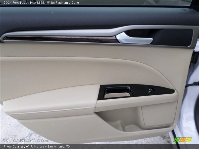 White Platinum / Dune 2014 Ford Fusion Hybrid SE