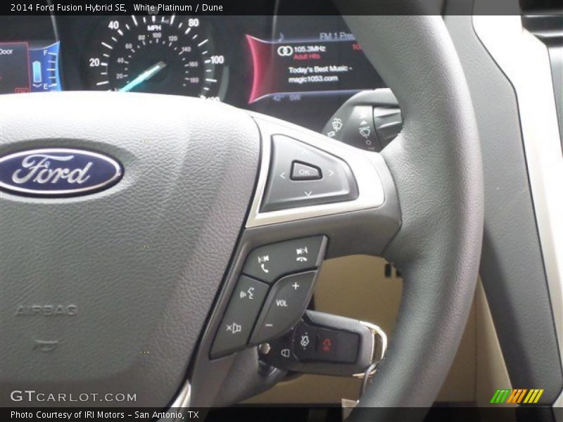 White Platinum / Dune 2014 Ford Fusion Hybrid SE
