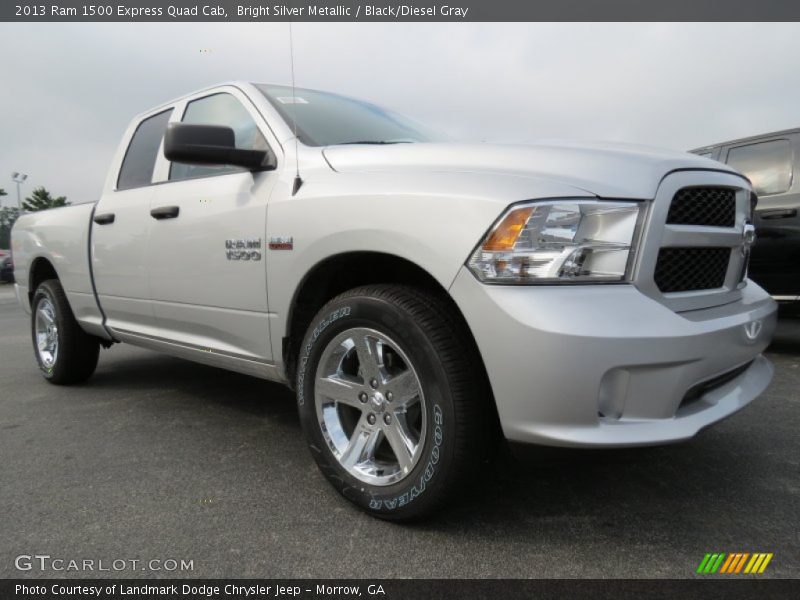 Bright Silver Metallic / Black/Diesel Gray 2013 Ram 1500 Express Quad Cab