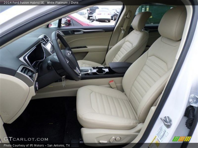 White Platinum / Dune 2014 Ford Fusion Hybrid SE