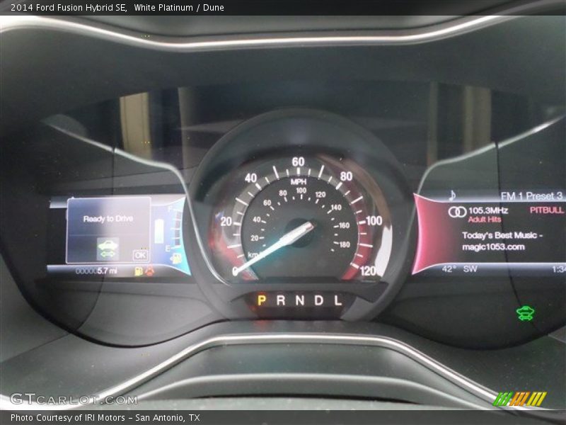 White Platinum / Dune 2014 Ford Fusion Hybrid SE