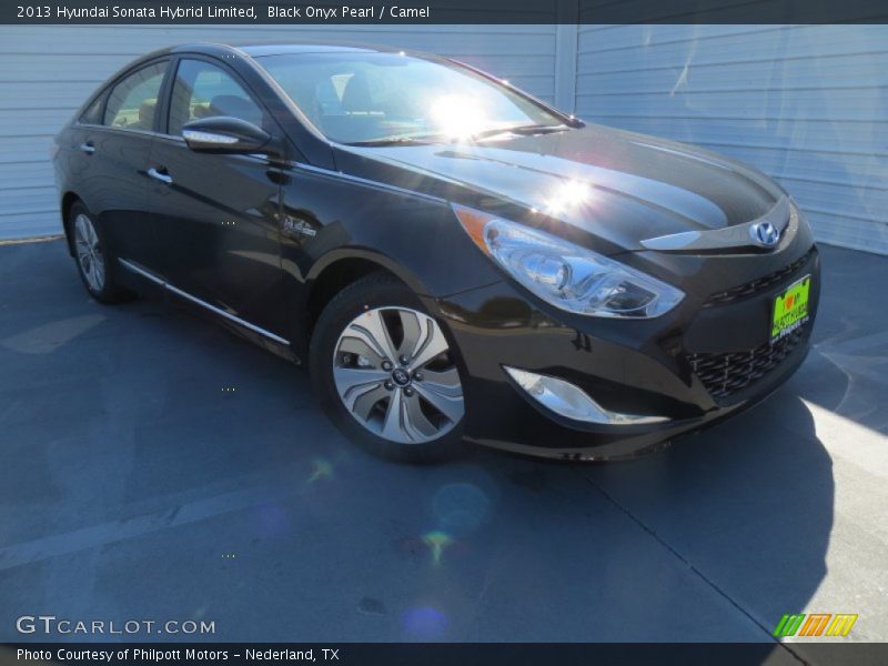 Black Onyx Pearl / Camel 2013 Hyundai Sonata Hybrid Limited