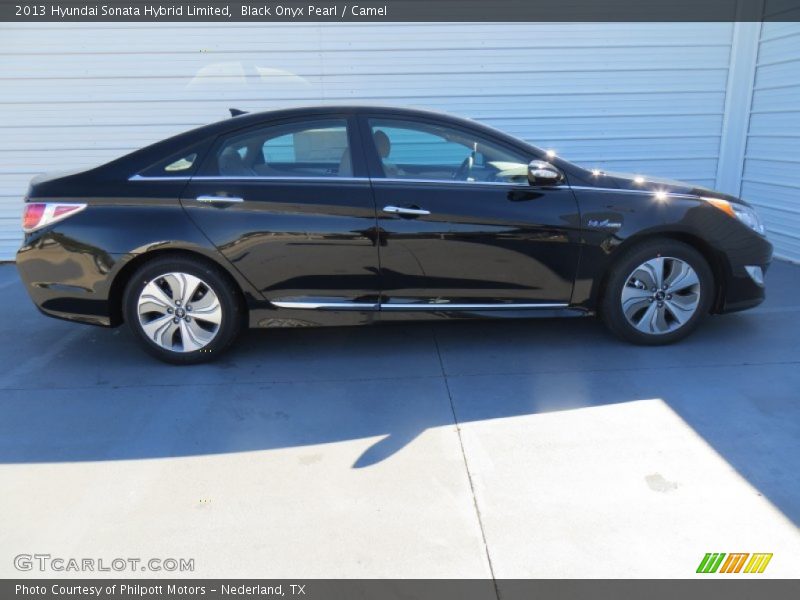 Black Onyx Pearl / Camel 2013 Hyundai Sonata Hybrid Limited