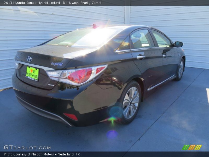Black Onyx Pearl / Camel 2013 Hyundai Sonata Hybrid Limited