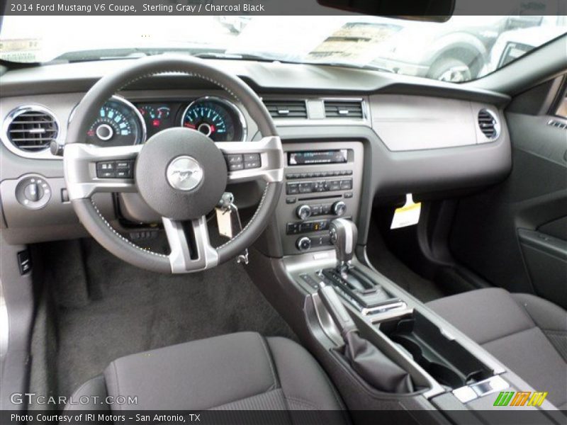 Sterling Gray / Charcoal Black 2014 Ford Mustang V6 Coupe