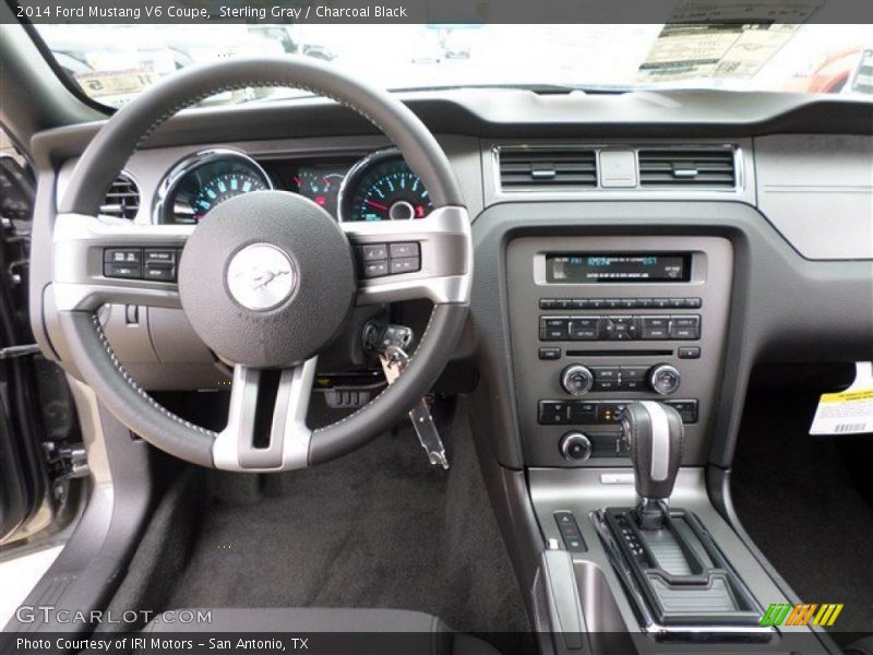 Sterling Gray / Charcoal Black 2014 Ford Mustang V6 Coupe